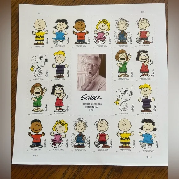 2 Sheets (20 ea) of Cartoonist; Charles M Schulz “PEANUTS” Forever Stamps, MNH - Picture 1 of 6